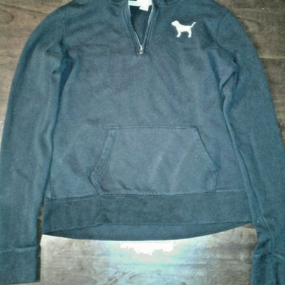 Victoria's Secret Pink Love Black Hoodie XS - Picture 2 of 3